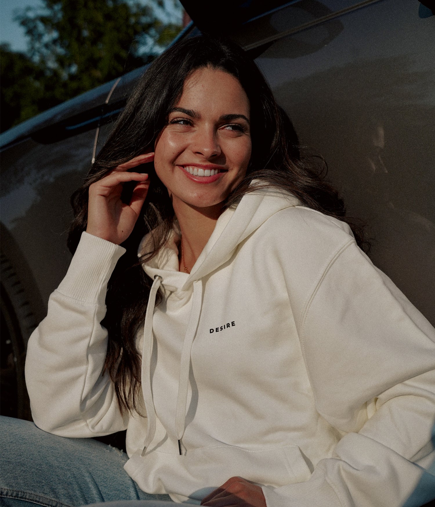 Statement Hoodie Beige